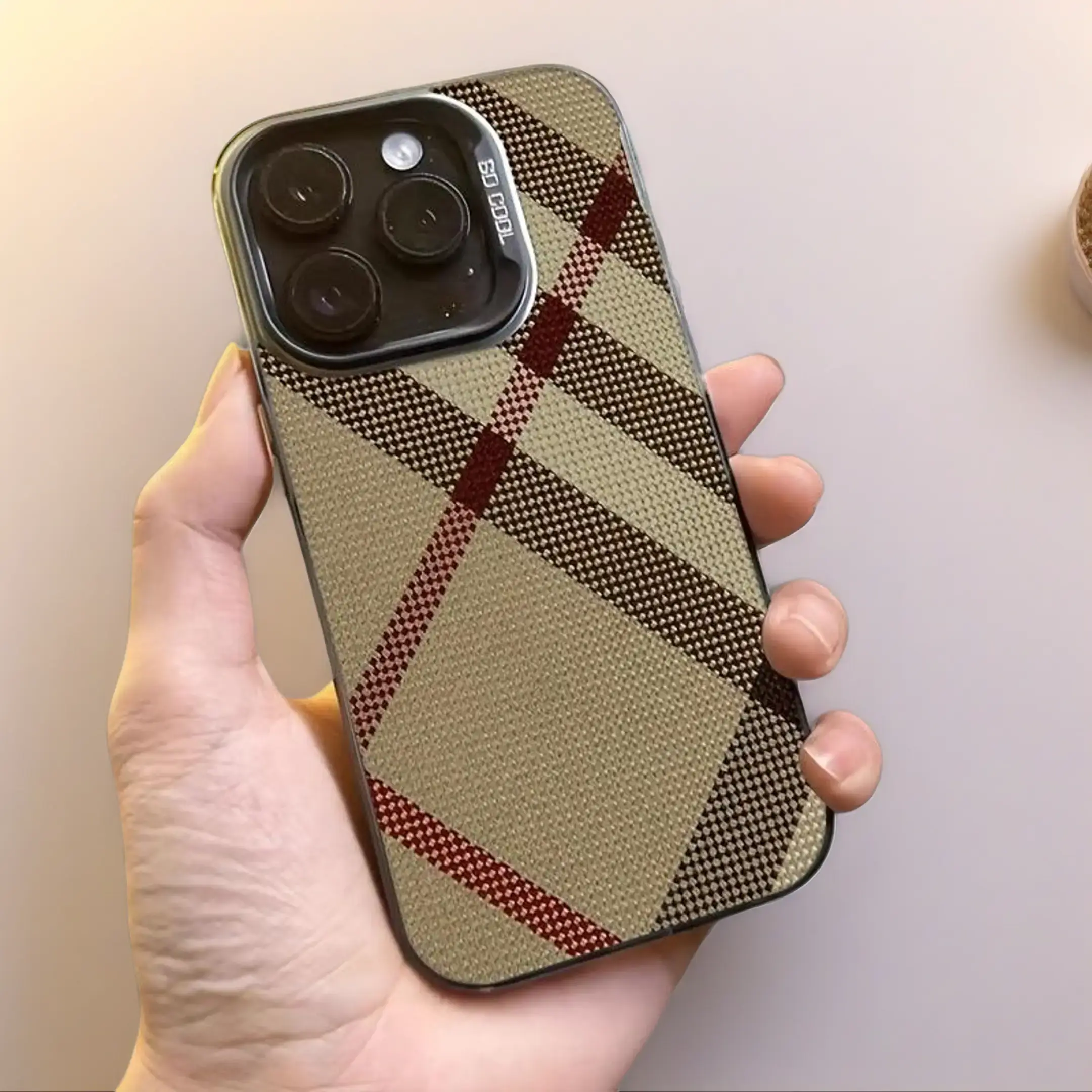Retro Fabric IMD Phone Case | Shockproof & Anti-Slip Matte Cover | For iPhone 17/16/15/14/13/12/11 (Pro/Max/Plus) | Unique Textured Protection