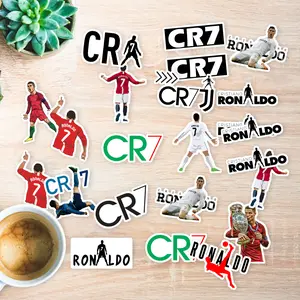 Stickers Pack 20 Pcs Cristiano Aesthetic Bike Ronaldo Bottle Water Luggage Skateboard Car Laptop Colorful Bumper Waterproof Vinyl Guitar