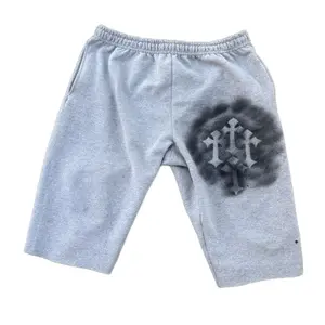 Baggy Fleece Shorts Cross Design in Soft Grey for Comfortable Wear  Menswear