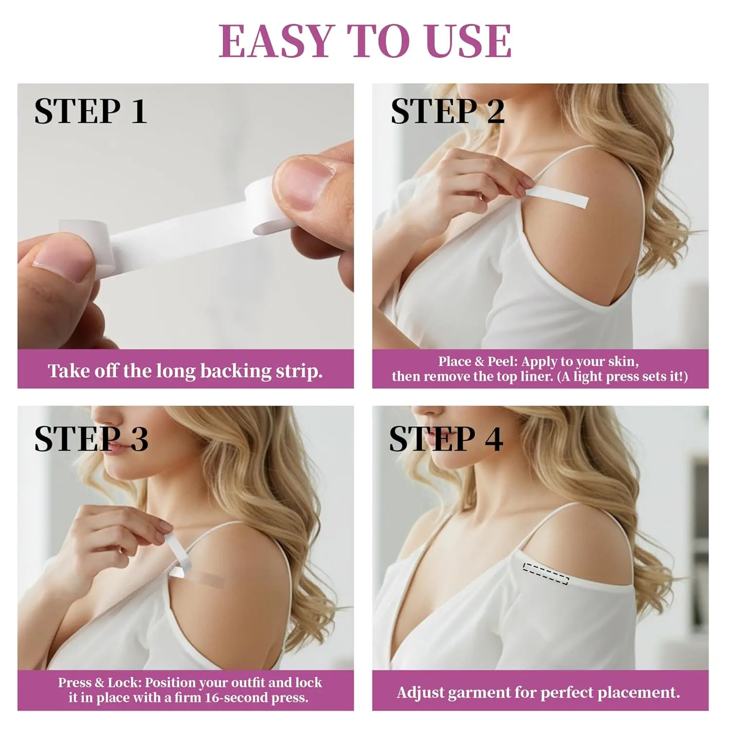 200 Strips Fashion Double Sided Tape for Clothes - Hypoallergenic Dress Tape Fabric to Skin,Skin-Friendly Body Tape & Clothing Tape for All-Day Invisible Hold - TikTok Shop 200 Strips Fashion Double Sided Tape for Clothes - Hypoallergenic Dress Tape Fabric to Skin,Skin-Friendly Body Tape & Clothing Tape for All-Day Invisible Hold - TikTok Shop