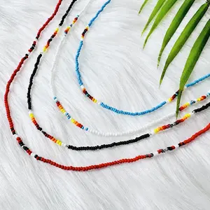 Multicolor Handmade Beaded Necklace Unisex With Native American Style
