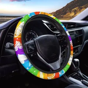 RainbowCar Steering Wheel Cover with Anti-Slip Elasticity, Suitable for Cars, Suvs, ,Trucks 15 Inches and Enhances Driving Enjoyment, Making It A Perfect Gift for Loved Car Steering Wheel Protector