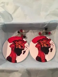 African Earrings with Beads
