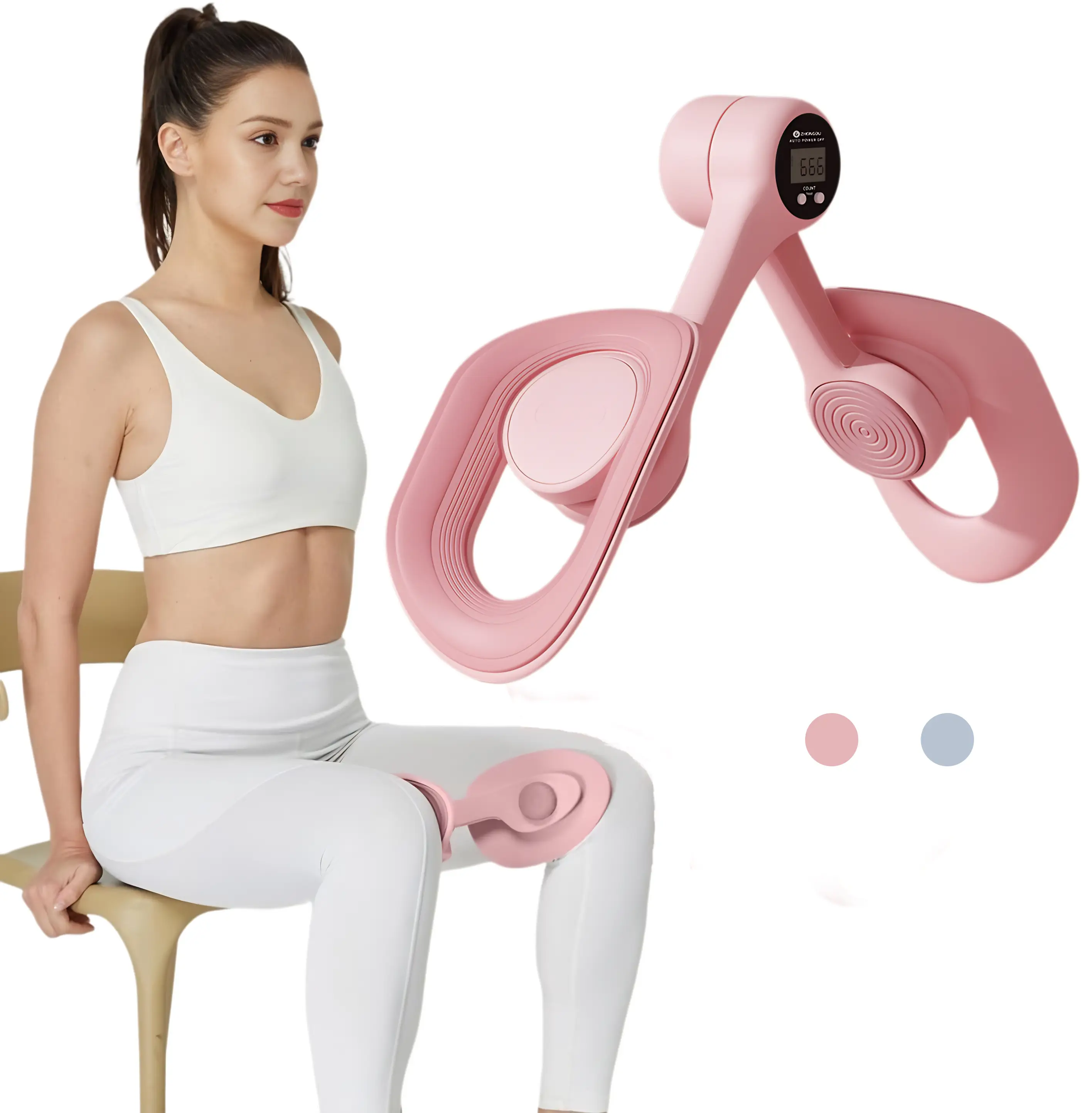 Thigh Exerciser,Thigh Toner,Leg & Hip Toner for Women/Men,Inner Thigh Shaper /Arm Sculptor,Portable Home Gym Equipment for Butt Lift & Kegel Training,