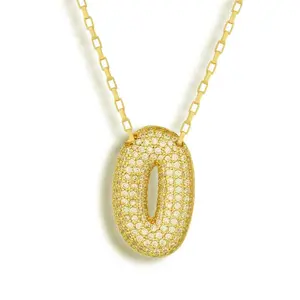 EVRY JEWELS Gold or Silver Plated Women's Hypoallergenic My Number One Necklace