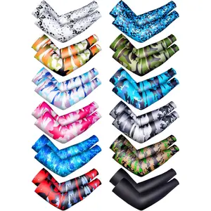 12 Pairs  Arm Sleeves for  Basketball Baseball Arm Sleeves UV Sun Protection Cooling Arm Cover Sleeve