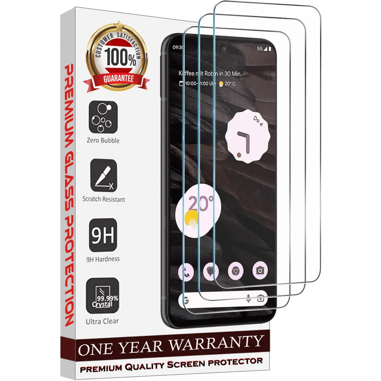 Entronix Clear Screen Protector Compatible with Galaxy S25 FE - 3-Piece Combo