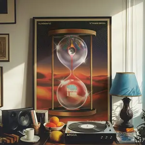 Tame Impala Poster – The Slow Rush x Currents Print – Psychedelic Album Art, Music Wall Decor, Indie Rock Aesthetic Poster