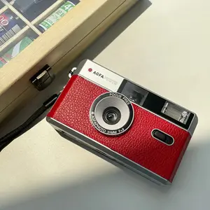 Vintage Agfa Retro Film Camera, Reusable 135mm Point and Shoot with Built-in Flash, Portable Travel Camera for Outdoor Photography, Aesthetic Film Photography