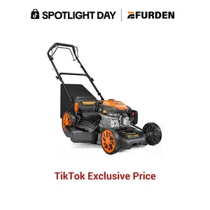 #Summervibes Efurden 21" Self-Propelled Gas Lawn Mower, 170cc 4-Stroke Engine, 7-Position Cutting Height, 3-in-1 Versatile Mulching Bagging Discharging, 1.9 Bushels Large Grass Collector