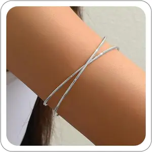 Arm Cuff for Women,Arm Cuff Arm Bracelet Upper Arm  Cuff Bracelet Minimalist Armband Bangle Liquid Lava Arm Chain Open Bangle Cuff Bracelet