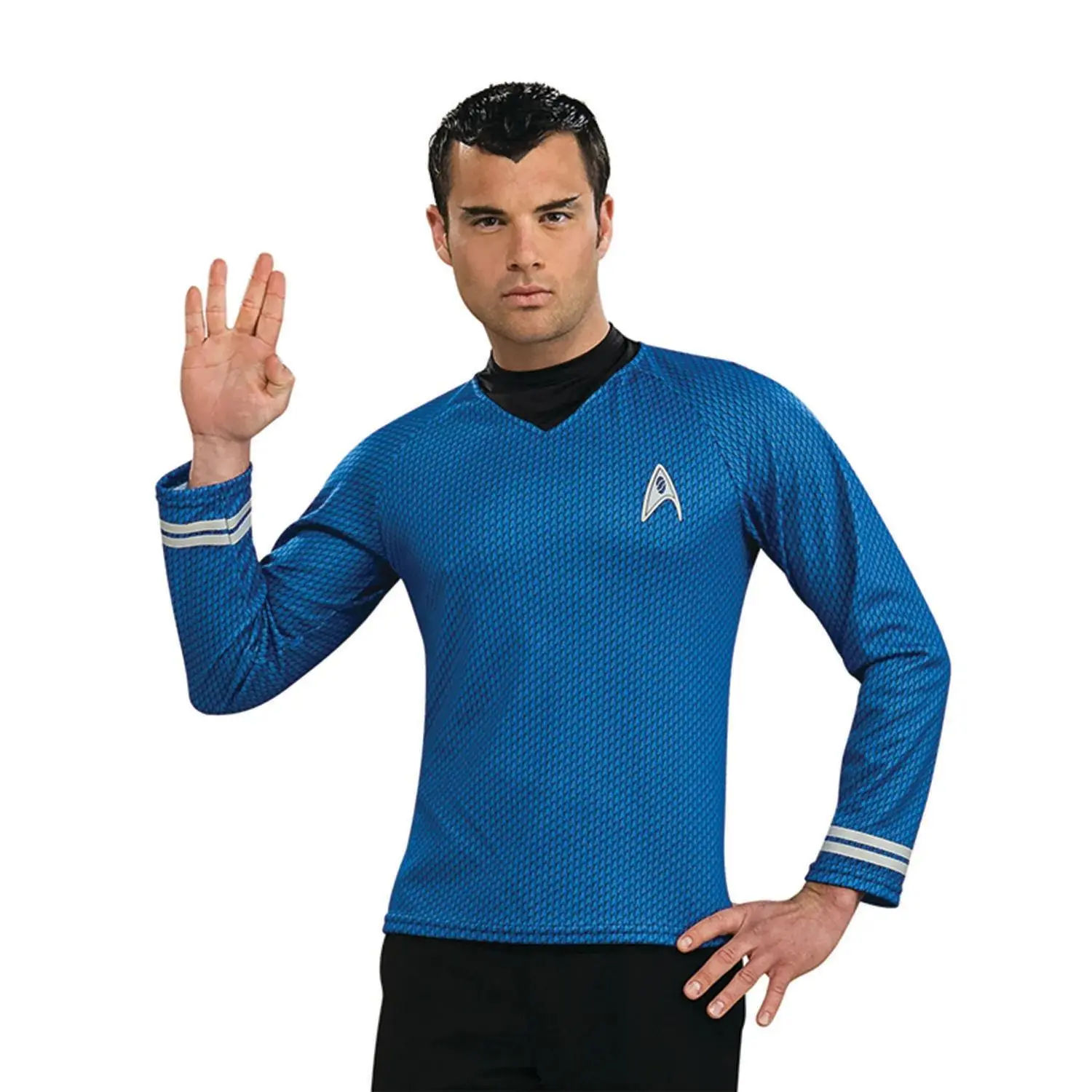 Men’s Star Trek™ Movie Spock Costume - Medium, Halloween, Pants, Shirt, Menswear, Clothes, Officer, Polyester, Party, Theme Party, Vulcan Salute, Cosplay Party