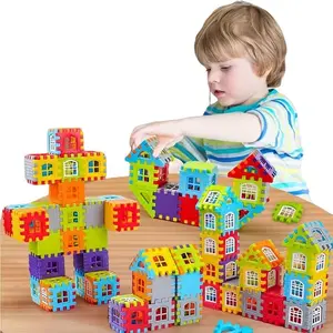 Creative Building Blocks Set, Colorful Large House Toy, Window Design Construction Kit, Stacking Blocks, Educational DIY Assembly Gift for Kids, Geometry Building Blocks