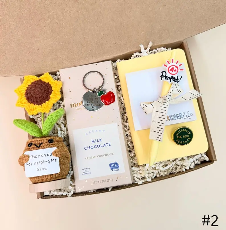 Preschool Teacher Gift, Thank You For Helping Me Grow, Teacher Appreciation Gift Box