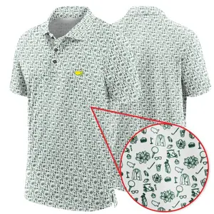 Masters Style Golf Polo Shirt 2026 Men’s Performance Short Sleeve S-5XL