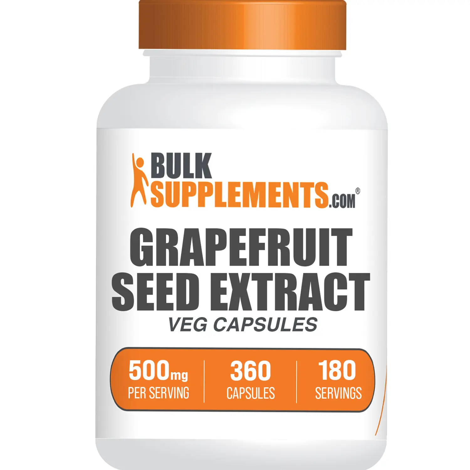 BulkSupplements - Grapefruit Seed Extract Capsules - Digestive Support - Anti-Inflammatory - 360 Capsules - 500mg per Serving