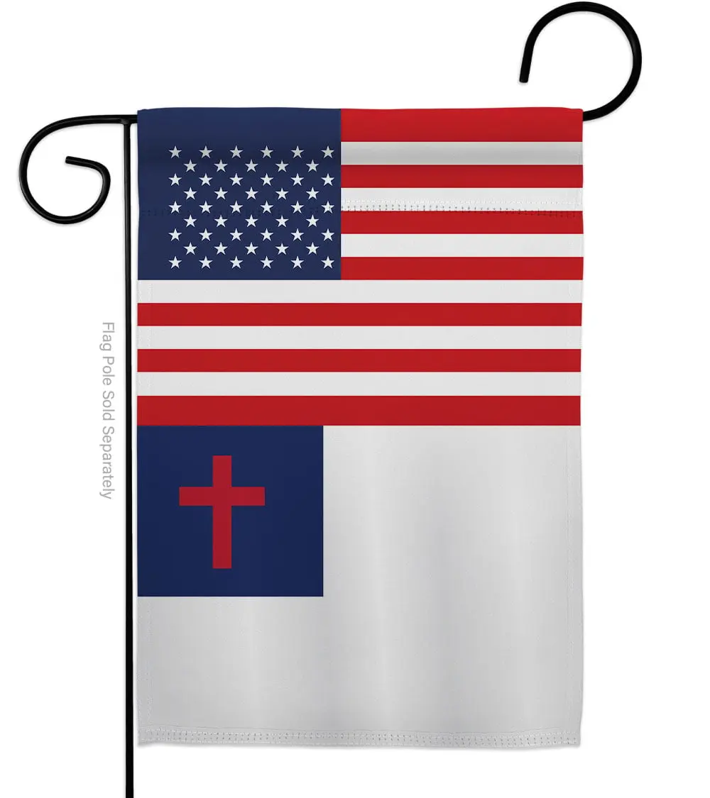 Americana Home & Garden G142858-BO US Christian Religious Faith Double-Sided Decorative Garden Flag, Multi Color