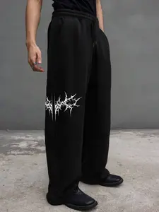 Men's Butterfly Print Pants, Street Style, Streetwear, Menswear, Drawstring Waist, Natural Waist, Long Regular Fit, All Seasons, Fashionable & Comfortable