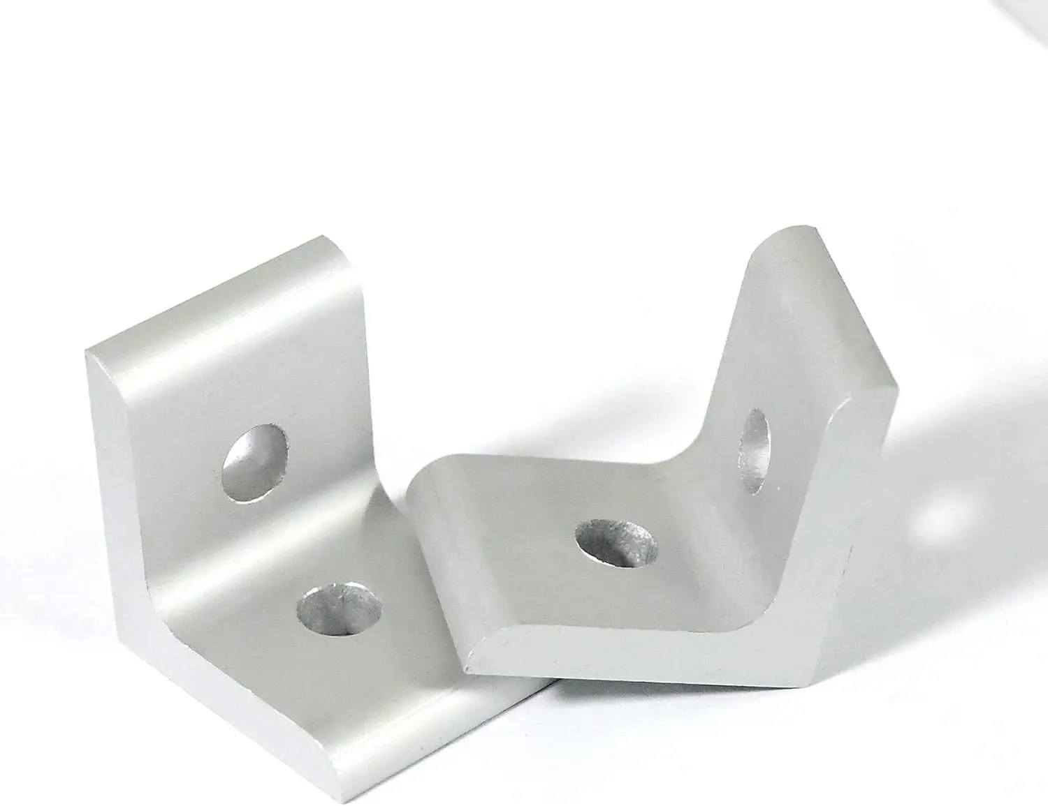 25 Packs 1515 Series Aluminum 2 Hole Inside Corner Bracket, L Bracket Connector for Extruded Aluminum Extrusion