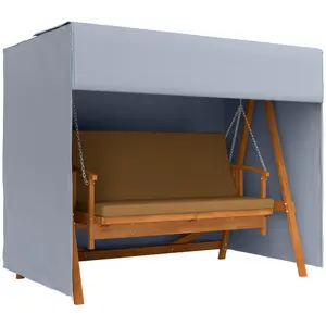 Outsunny Outdoor Patio Hammock Porch Swing Cover with UV, Water, & Dust Fighting Material, 81" x 49" x 65", Gray