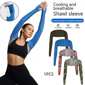 Unisex Summer Outdoor Cycling Arm Protector, Sporty Sunshade Scarf, Elastic Arm Sleeve, Breathable Ice Silk Long Sleeve Cardigan, Golf Wrap