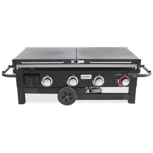Razor 4 Burner Gas Griddle Grill w/ Foldable Sie Shelves