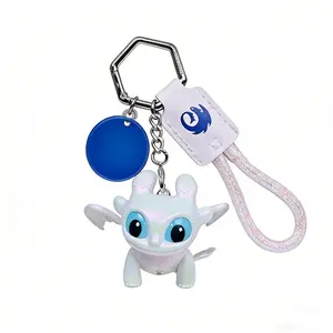 How to Train Your Dragon Night Fury Keychain, Vibrant Glow-In-The-Dark Mini Dragon Pendant, Moving Wings, Fashion Bag Charm, Car Decoration Gift