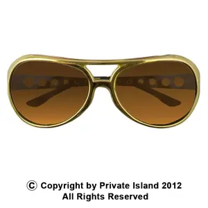 12 PACK Rockstar Elvis Style Sunglasses GOLD 1131A