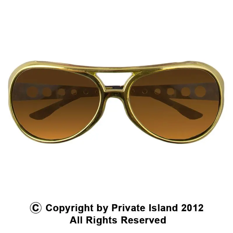 12 PACK Rockstar Elvis Style Sunglasses GOLD 1131A