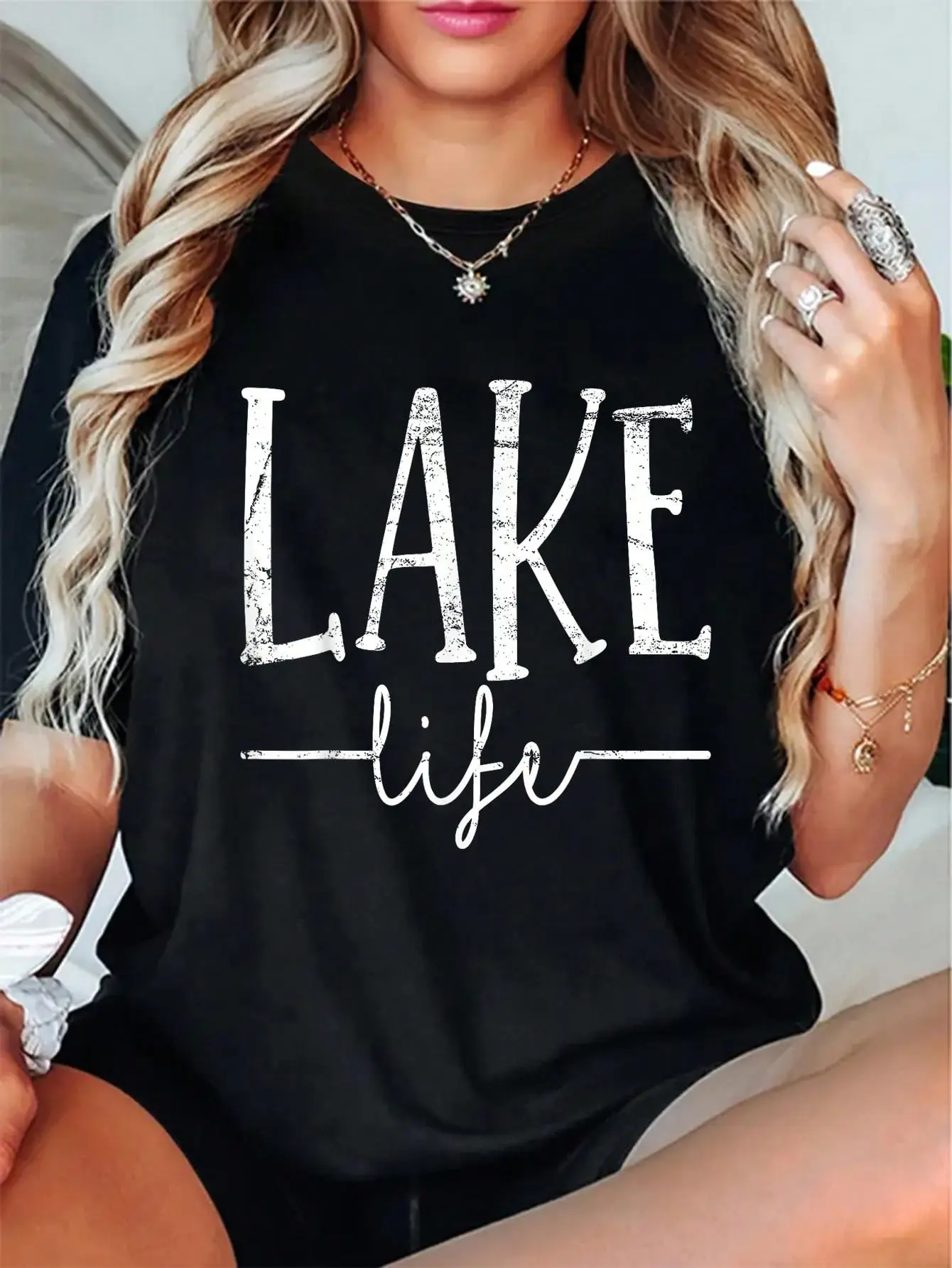 100% Cotton Lake Vacation Lover Lake Life T-Shirt