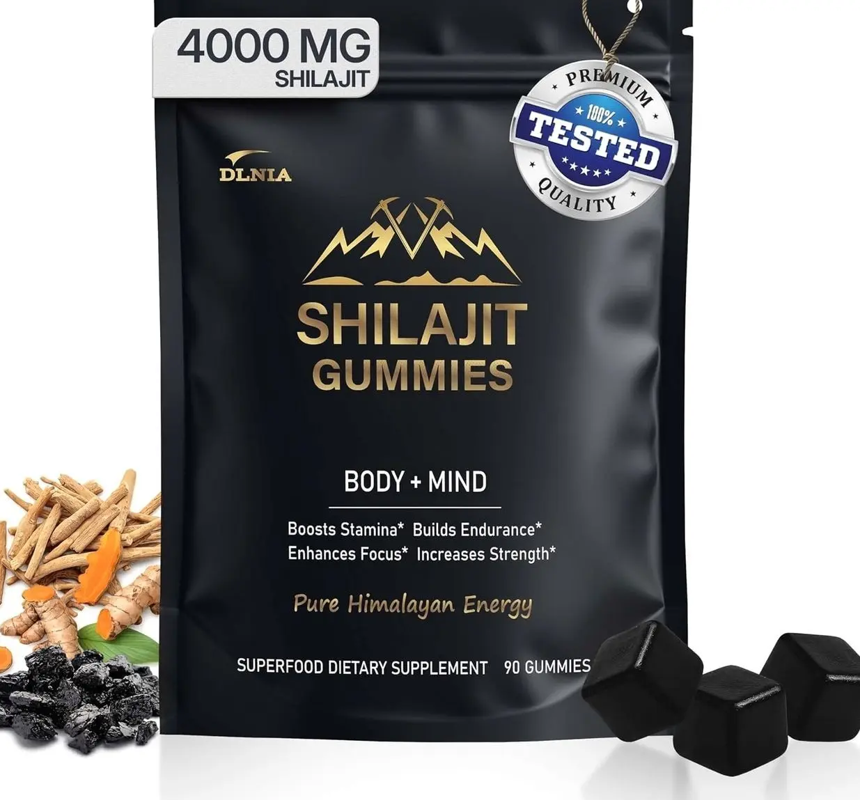 13-in-1 Shilajit Gummies with KSM-66® Ashwagandha | 4000 mg Himalayan Shilajit Extract (20:1), Choline & Botanicals | Sugar-Free, Vegan | Energy, Focus & Daily Vitality Support for Men & Women