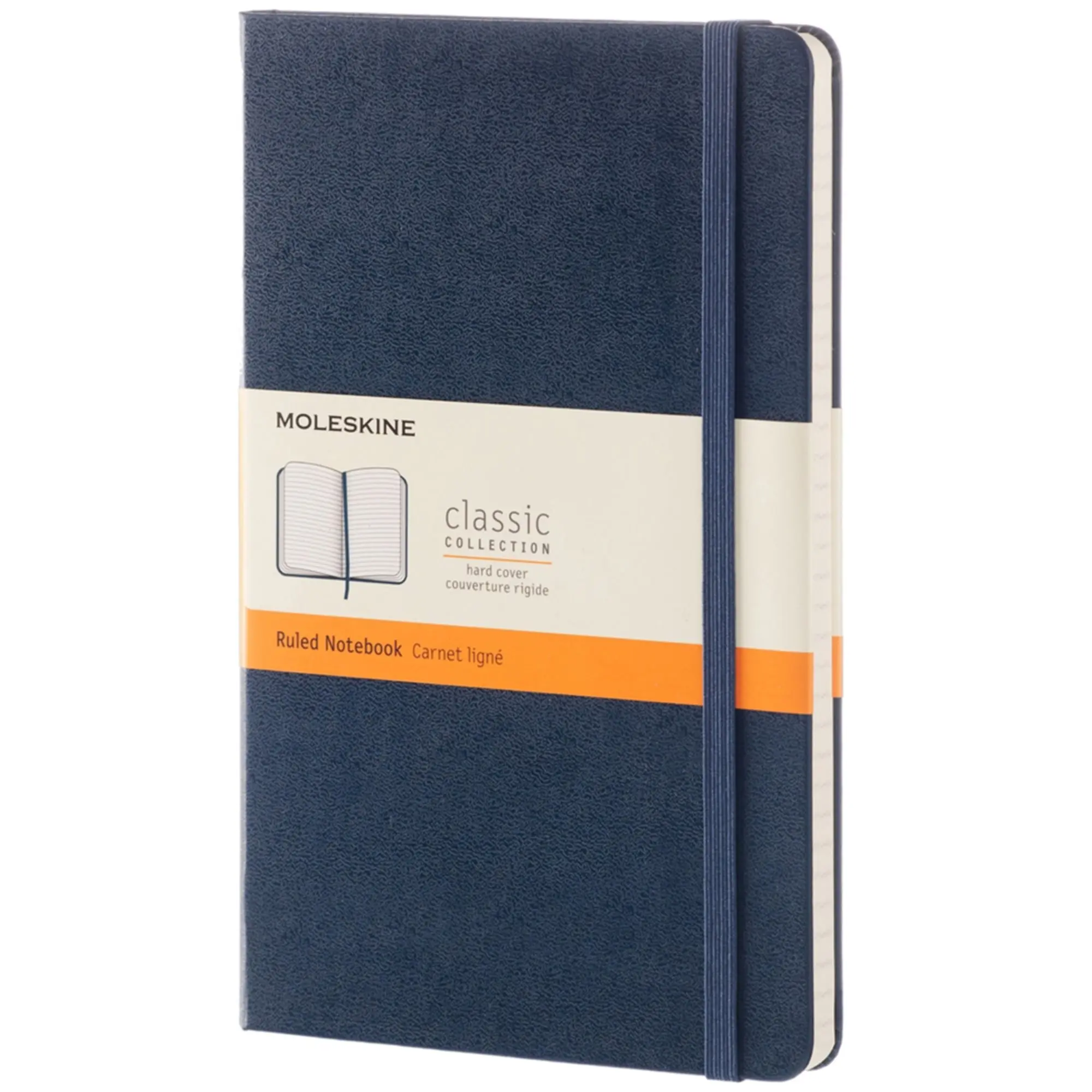 Moleskine Classic Hard Cover Notebook, Pocket, 3.5" x 5.5", Ruled, 192 Pages, Sapphire Blue