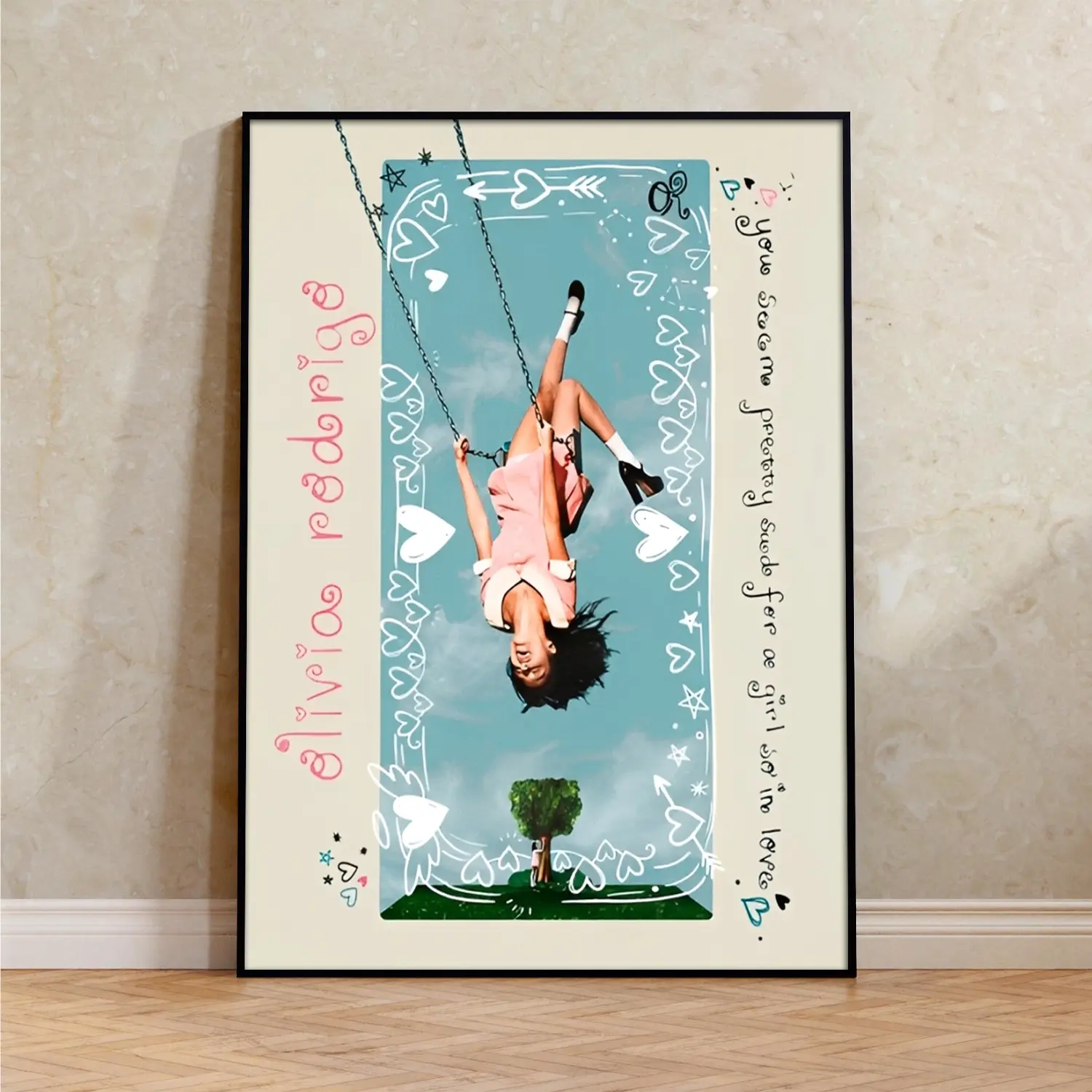 Pretty Isn't Pretty Unframe Poster, Indie Pop Aesthetic Wall Art Bedroom Decor,  Olivia Music Wall Art Decor, Gift For Fans