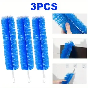 3 Pieces Fan Brush Dust Removal Cleaning Brush, Microfiber Head Ceiling Brush, Bendable Fan, Air Conditioner, Blinds, Cobweb Duster, Cheap and Durable Home Cleaning