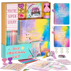 2 Pack DIY Journal Kit For Girls, Journaling Diary Toys For Ages 8-14, Cool Birthday Gifts Ideas For Teens - Fun, Cute Art & Crafts Kits For Tween Teen Girls Ages 8 9 10 11 12 13 14 Year Old
