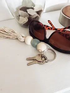 Boho Coastal Keychain Tassel