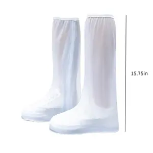 Waterproof Overshoe High-Top Shoe Cover PVC Thickened Non-Slip 15.75in Modern Outdoor Protective for Riding