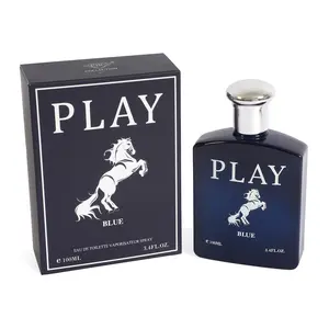 Play Blue Eau de Toilette Spray for Men - Fresh Aquatic Cologne 100ml/3.4fl.oz - Light Scent for Layering