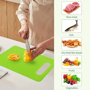 [Plastic Cutting Boards] 3pcs BPA-Free Plastic Cutting Boards | Non-Slip, Food-Safe Kitchen Mats - for Meat & Vegetables