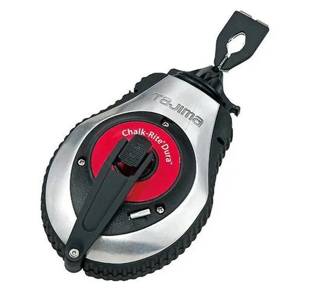 Tajima | Chalk-Rite® Dura 1 mm chalk snap line with Integrated Handle Release Tool Box Heavy Duty