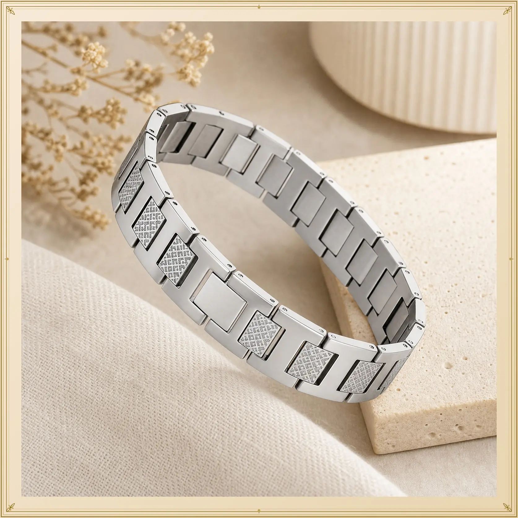 Luxury Crocodile Chain Bracelets for Men, Adjustable Stainless Steel Wristwear, Waterproof Men's Accessories, Anniversary Gift for Him, Boyfriend Birthday Gift, Gifts For Him