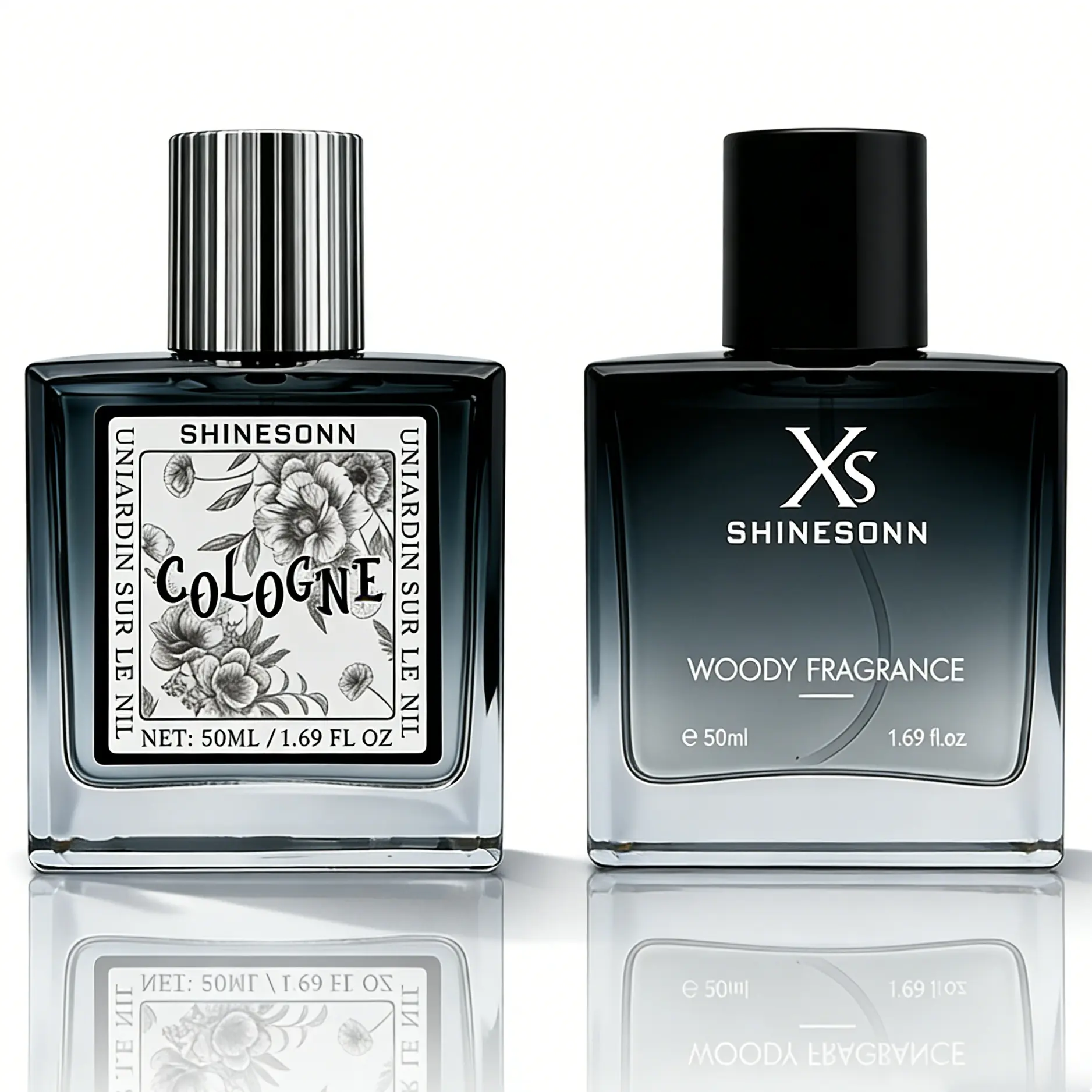 SHINESONN Men's Fragrance 2-Pack Gift Set - Woody Eau de Toilette, Citrus Rosemary Cologne with Bold Bergamot, Amber, Lavender Notes, 1.69 fl oz Bottles, Youth-Focused, Ideal Gift for Special Events perfume para hombres, Lemon, 1 To 1.9 Fl Oz, Multi-Pack,