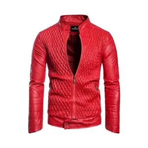 Men's Diamond Quilted Original Leather Jacket - Premium Genuine Leather with Sophisticated Design