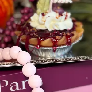 Cherry Crumb Pie Dessert Candle