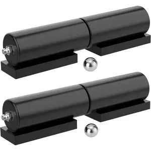 Heavy Duty Gate Hinges 7 Inches- 2 Pack Weld On Install Black Iron Barrel Hinge 900lbs Capacity for Swing Door Trailer Ramp Metal Driveway Gate Drive Gate