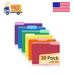 File Folders, 30 Pack Manilla Folders 8.5 x 11, Colored File Folders Home Office School Supplies