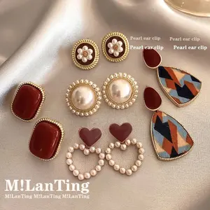 Trendy S925 Silver Earrings Women Elegant Minimalist Ear Studs Drop Dangles Hypoallergenic Jewelry Gift Idea Must Have