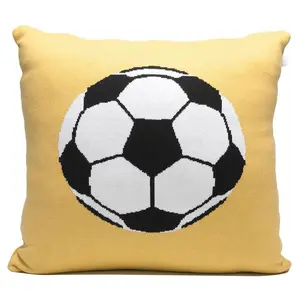 Rian Tricot Cushion - Yellow Soccer Ball