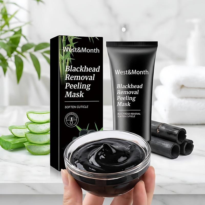 Bamboo Charcoal Facial Mask Deep Cleansing Pore Strips - Blackhead & Acne Treatment for Nose and Face, Oil Control & Anti-Blemish Care, 50g Skincare Gentle Nourishing Peel Radiant Sensitive Comfort Skin Repair Blemish Defense & Skin Repair