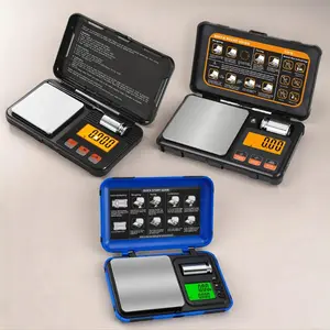 Portable Digital Pocket Scale, High Precision Electronic Balance with Calibration Weights, Portable Laboratory Home Jewelry Testing Weighing, Hardware